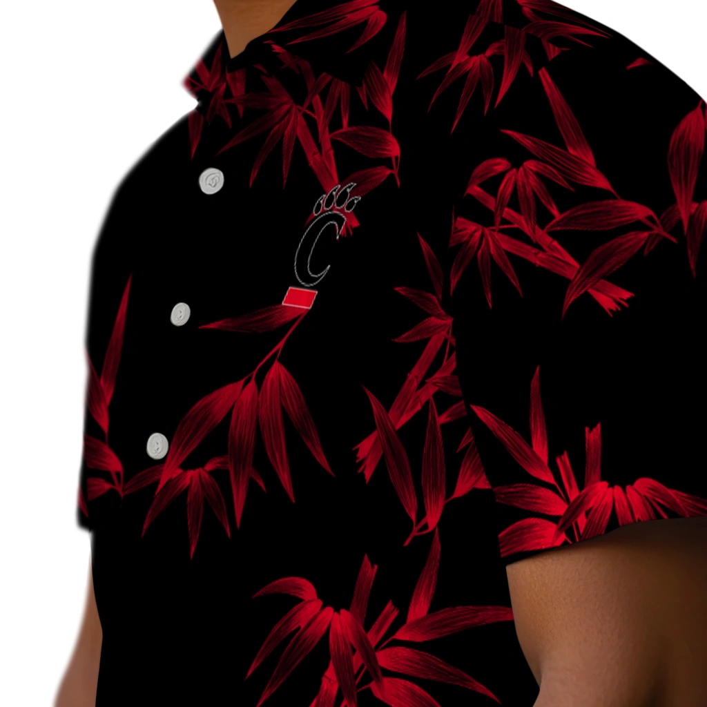 Cincinnati Bearcats Hawaiian Shirt - Bamboo Branches cincinnati bearcats bamboo branches red black hawaiian shirts trendy