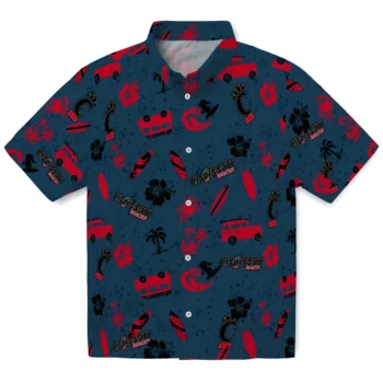 cincinnati bearcats beach vibe navy hawaiian shirts best selling