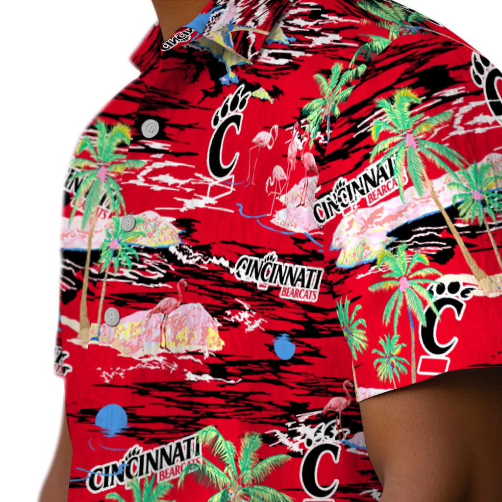 Cincinnati Bearcats Hawaiian Shirt - Hawaii Island cincinnati bearcats flamingo retreat red hawaiian shirts trendy