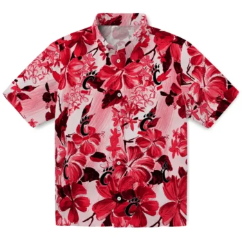 cincinnati bearcats hibiscus arrangement red hawaiian shirts best selling