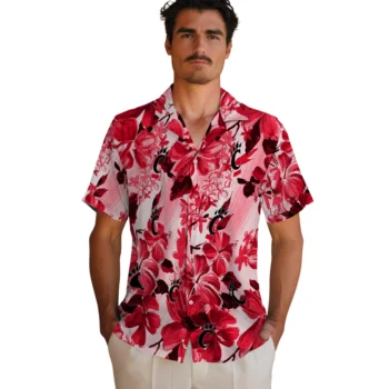 cincinnati bearcats hibiscus arrangement red hawaiian shirts fashion forward