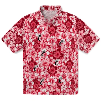 cincinnati bearcats hibiscus blooms red hawaiian shirts best selling