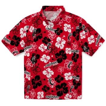 cincinnati bearcats hibiscus bloom red hawaiian shirts best selling