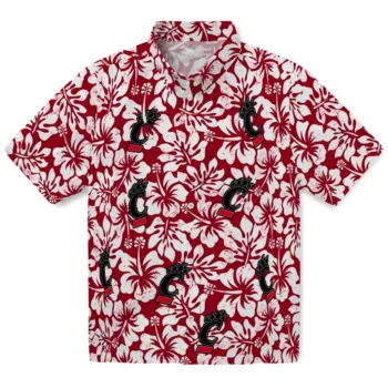 cincinnati bearcats hibiscus motif red white hawaiian shirts best selling