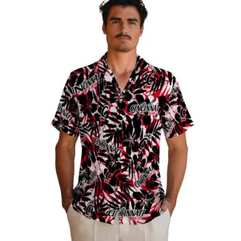 cincinnati bearcats hibiscus overlay hawaiian shirts fashion forward