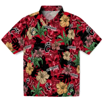 cincinnati bearcats tiki jungle red hawaiian shirts best selling