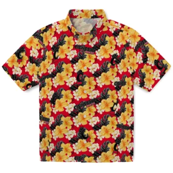 cincinnati bearcats hibiscus tropics red yellow hawaiian shirts best selling