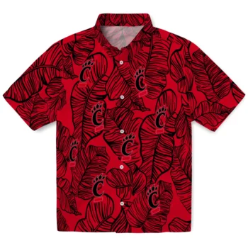 cincinnati bearcats leaf outline red hawaiian shirts best selling