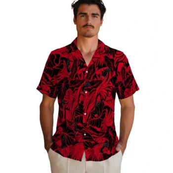 cincinnati bearcats monstera layer red hawaiian shirts fashion forward