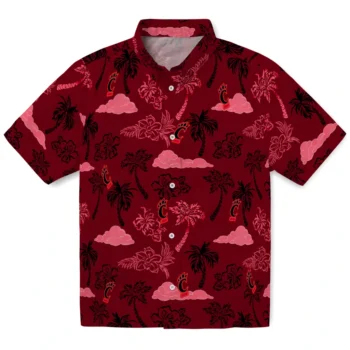cincinnati bearcats palm and clouds red hawaiian shirts best selling