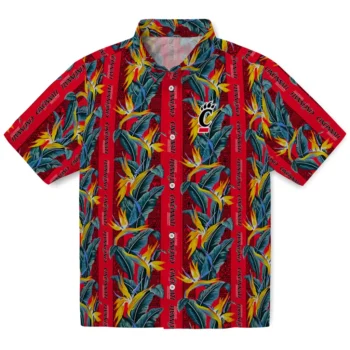 cincinnati bearcats paradise vines red hawaiian shirts best selling