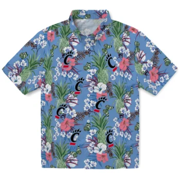 cincinnati bearcats pineapple bouquet best sky blue hawaiian shirts best selling