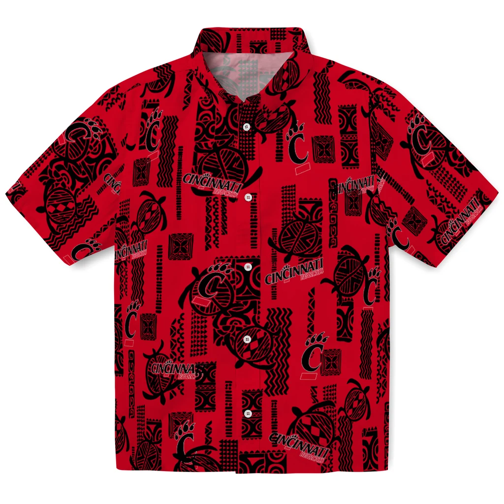 Cincinnati Bearcats Hawaiian Shirt - Turtle Lines cincinnati bearcats turtle lines red hawaiian shirts best selling