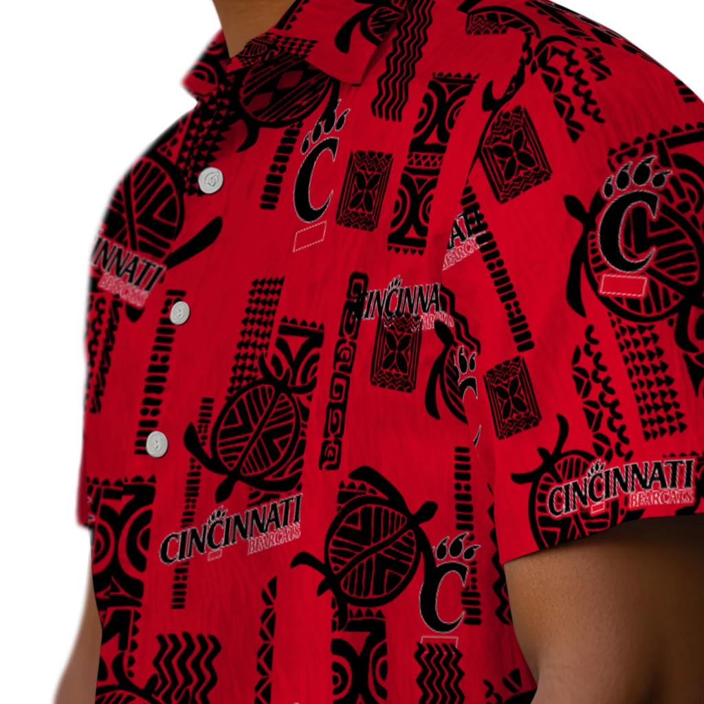 Cincinnati Bearcats Hawaiian Shirt - Turtle Lines cincinnati bearcats turtle lines red hawaiian shirts trendy