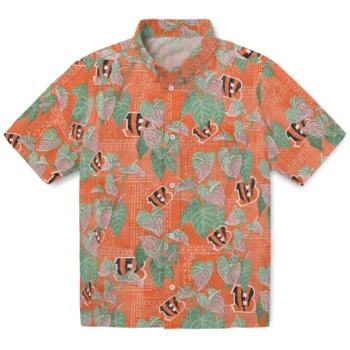 cincinnati bengals anthurium overlay orange hawaiian shirts best selling
