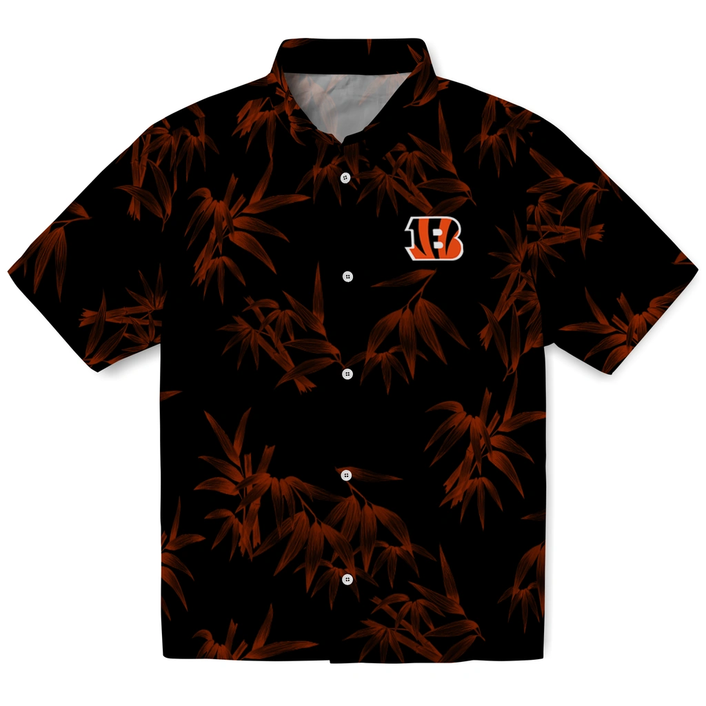 Cincinnati Bengals Hawaiian Shirt - Bamboo Branches cincinnati bengals bamboo branches orange black hawaiian shirts best selling