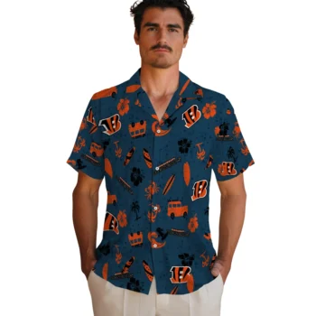 cincinnati bengals beach vibe navy hawaiian shirts fashion forward