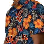 Cincinnati Bengals Hawaiian Shirt – Hibiscus Foliage