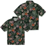 Cincinnati Bengals Hawaiian Shirt – Hibiscus Leaves Pattern