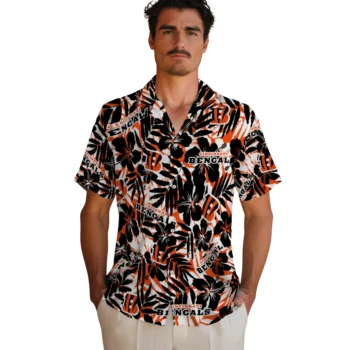 cincinnati bengals hibiscus overlay hawaiian shirts fashion forward