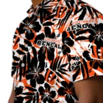 Cincinnati Bengals Hawaiian Shirt – Hibiscus Overlay