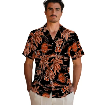cincinnati bengals palm sunset hawaiian shirts fashion forward