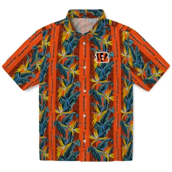 cincinnati bengals paradise vines orange hawaiian shirts best selling