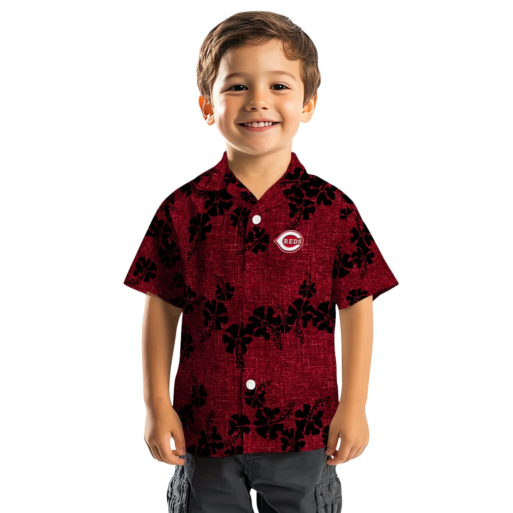 Cincinnati Reds Hawaiian Shirt - 50th State Flower cincinnati reds hibiscus petals red hawaiian shirts top rated
