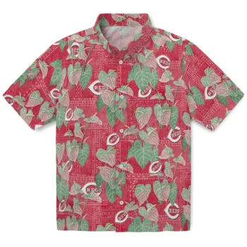 cincinnati reds anthurium overlay red hawaiian shirts best selling