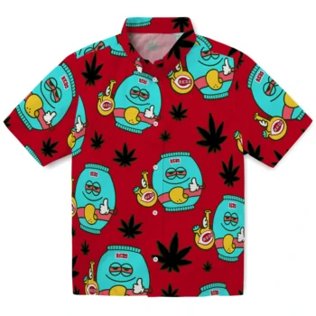 cincinnati reds bong smile red hawaiian shirts best selling