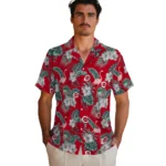 Cincinnati Reds Hawaiian Shirt – Flamingo and Hibiscus