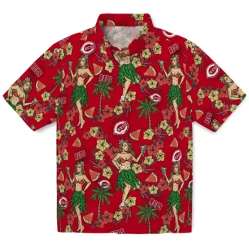 cincinnati reds hawaiian girls design red hawaiian shirts best selling
