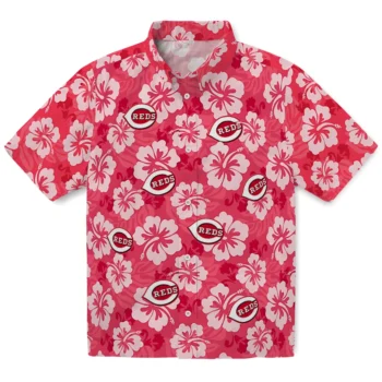 cincinnati reds hibiscus cluster red hawaiian shirts best selling