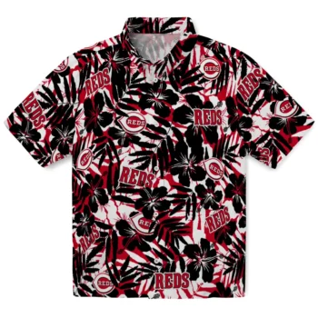 cincinnati reds hibiscus overlay hawaiian shirts best selling
