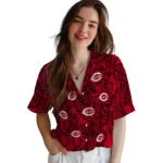 Cincinnati Reds Hawaiian Shirt – Leaf Outline