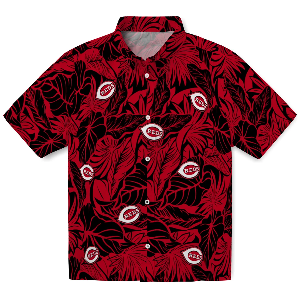 Cincinnati Reds Hawaiian Shirt - Monstera Layer cincinnati reds monstera layer red hawaiian shirts best selling