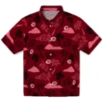 Cincinnati Reds Hawaiian Shirt – Palm And Clouds