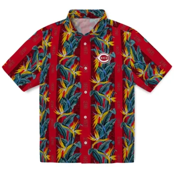 cincinnati reds paradise vines red hawaiian shirts best selling