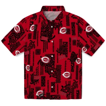cincinnati reds turtle lines red hawaiian shirts best selling
