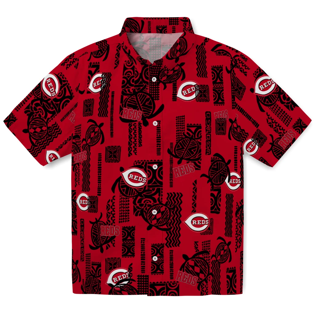 Cincinnati Reds Hawaiian Shirt - Turtle Lines cincinnati reds turtle lines red hawaiian shirts best selling