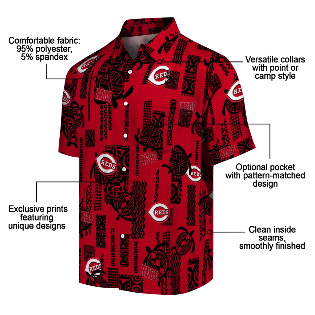 Cincinnati Reds Hawaiian Shirt - Turtle Lines cincinnati reds turtle lines red hawaiian shirts new arrival