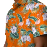 Clemson Tigers Hawaiian Shirt – Flamingo and Hibiscus