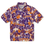 Clemson Tigers Hawaiian Shirt – Hibiscus Overlay