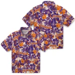 Clemson Tigers Hawaiian Shirt – Hibiscus Overlay