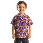 Clemson Tigers Hawaiian Shirt – Hibiscus Overlay