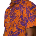 Clemson Tigers Hawaiian Shirt – Monstera Layer