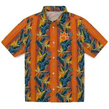 clemson tigers paradise vines orange hawaiian shirts best selling