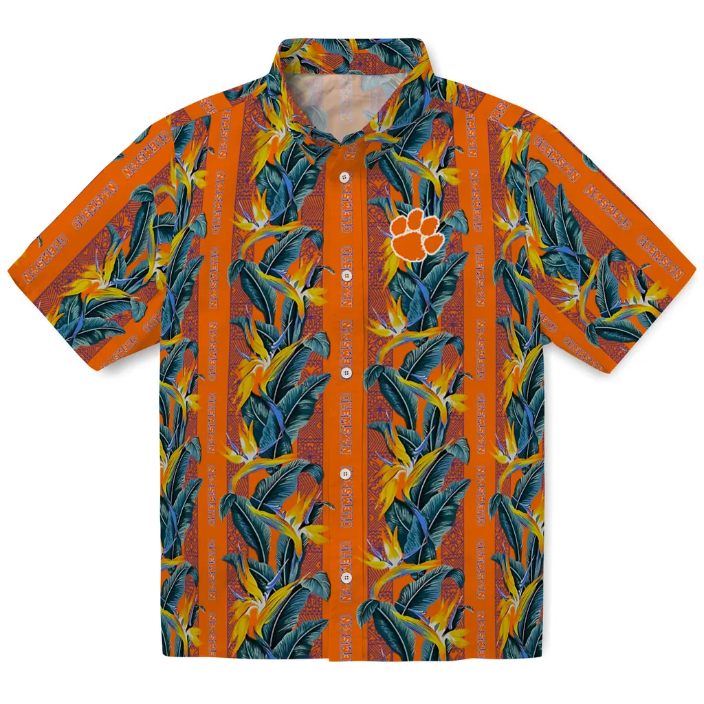 Clemson Tigers Hawaiian Shirt - Paradise Vines clemson tigers paradise vines orange hawaiian shirts best selling
