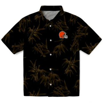cleveland browns bamboo branches brown black hawaiian shirts best selling