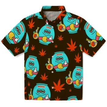 cleveland browns bong smile brown hawaiian shirts best selling